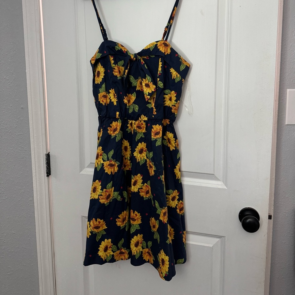 Floral Sunflower Print Dress
